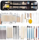 61 Pcs/Set Pottery Starting Kit Ceramic Carving Tools DIY Clay Sculpting PREMIUM