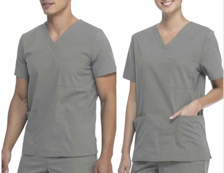 Scrubstar Women's Core Essentials V-neck Scrub Top Grey Small