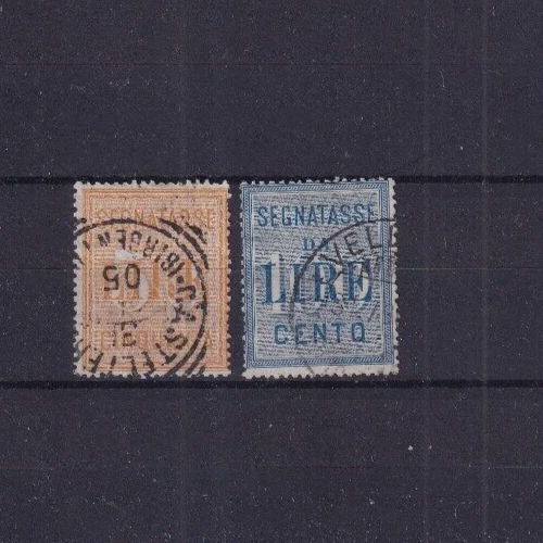 REGNO D'ITALIA 1903 - SEGNATASSE DEL 1884 MODIFICATI SERIE 02 VALORI USATI - Immagine 1 di 2