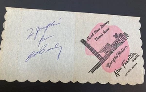 Elvis Presley 1st Las Vegas debut signed New Frontier Casino Napkin 1956, Rare ! - Picture 1 of 8