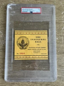 Biglietto ballo inaugurale Presidente John F Kennedy 1961 Stub PSA 5 incredibilmente raro - Foto 1 di 9