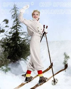BETTY GRABLE SKIING #1 5 DAYS! 8X10 BEAUTIFUL COLOR PHOTO BY CHIP SPRINGER - Picture 1 of 1