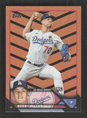 Bobby Miller 2023 Topps Update Orange and Black Foil Rookie #US188 - Image 1 of 2