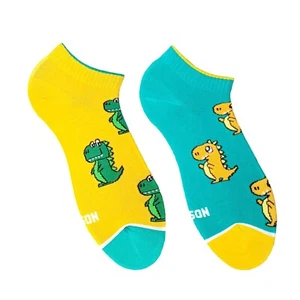 Draco Yellow-Mint Low Socks | Cozy Cotton | Perfect for a Playful Style - Picture 1 of 2