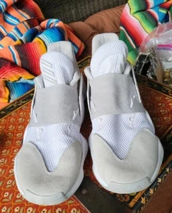 Adidas Harden Vol. 4 Basketball Shoes Sneakers US 15 White Grey EF9653 NO LACES - Picture 1 of 11