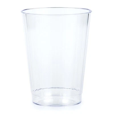Tumbler 12oz Fluted Clear Plastic 8CT - Image 1 of 3