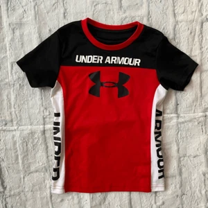 Under Armour toddler 3T Crewneck Short sleeve t-shirt red black white - Picture 1 of 3