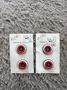 La Chic 4 rote, weiße und blaue Tasten NEU auf Karte Größe 34 (7/8"") - Bild 1 von 2