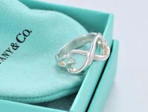 Tiffany & Co. Paloma Picasso Silver Double Loving Heart Ring - Picture 1 of 14