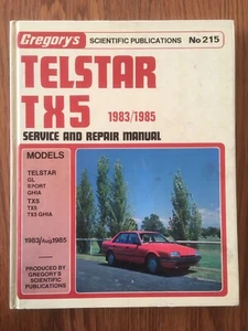 Gregory's No 215 Telstar TX5 1983/1985 Service and Repair Manual - Picture 1 of 5