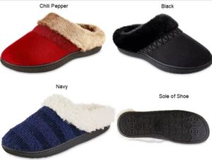 Women's Isotoner Slippers w/Memory Foam & Indoor/Outdoor Soles, Various (NIB) - Picture 1 of 7