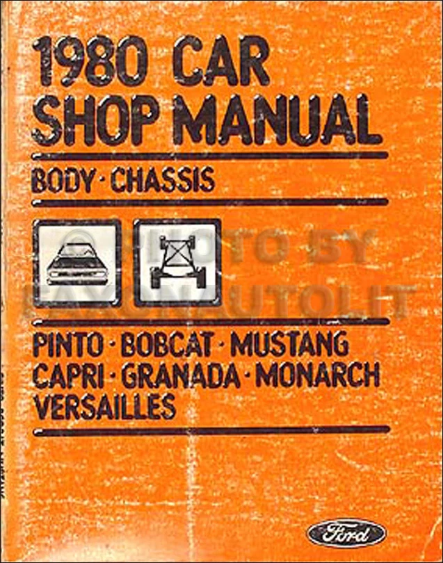 1980 Ford Cuerpo Y Chasis Tienda Manual Reparar Servicio Capri Monarch Versalles - Imagen 1 de 1