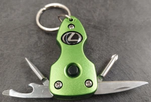 Lexus Multi-Tool  Keychain Green With LED Light - Picture 1 of 1