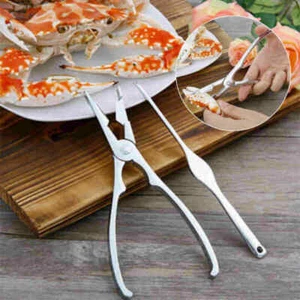 2tlg/satz Edelstahl Seafood Meeresfrüchte Besteck Set Krabbe Krebse Hummer Zange - Bild 1 von 5