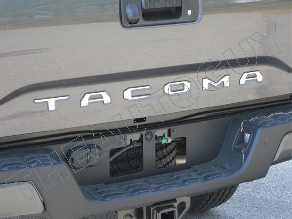 FOR 2016 2017 2018 2019 TOYOTA "TACOMA" MIRROR STAINLESS TAILGATE INSERT LETTERS - Image 1 of 1