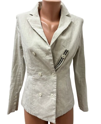 NUEVO* ANNETTE GÖRTZ Talla DE 36 S FLORO Chaqueta Blazer Beige Abrigo Deportivo Manga Larga... Foto 1 de 4