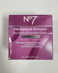 No7 Menopause Skincare Nourishing Overnight Cream 1.69 fl oz Women Box Wear - Picture 1 of 4