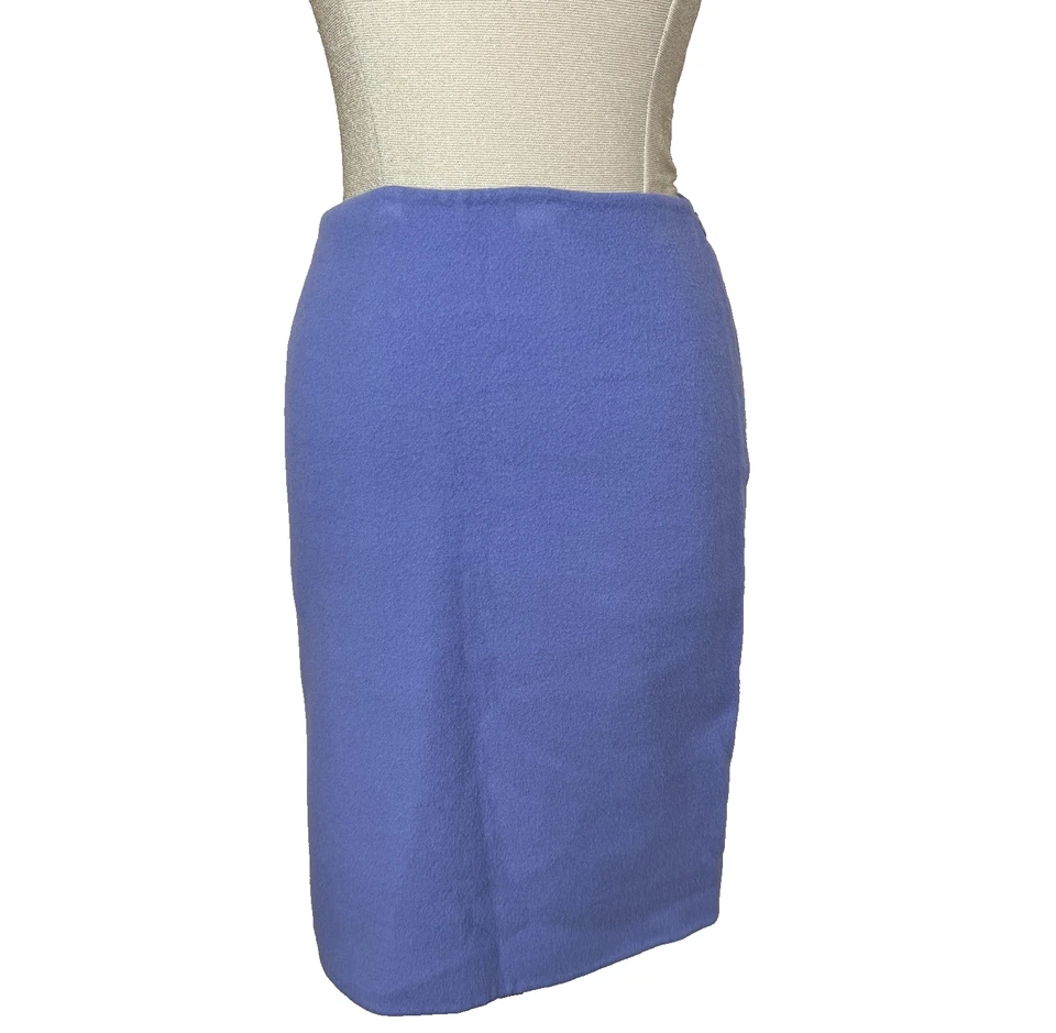 Ralph Lauren Collection Pencil Skirt Womens 6 Purple Wool Angora Cashmere READ - Image 1 of 4