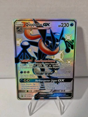 Pokemon Karte Quajutsu Hidden Fates Greninja GX HIF SV56/SV94 Shiny Full Art DE - Bild 1 von 2