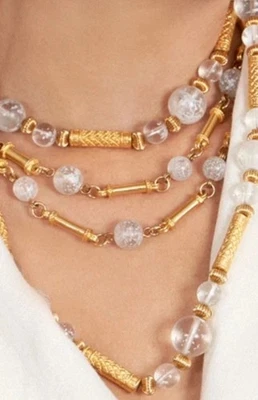 Ben-Amun Penelope Necklace Graduated Pearls Gold - Rare Double Length 40”+ - Image 1 of 4