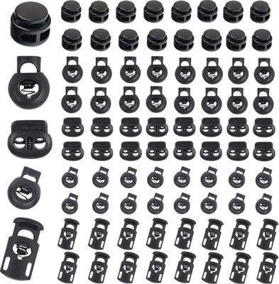 Clip de cuerda de plástico mejorado 110 un. con tapones de palanca de resorte Foto 1 de 4