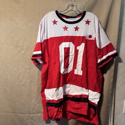 Jersey Hudson Outerwear Japón 01 Xxxl Nuevo con Etiquetas Rojo Blanco Negro Foto 1 de 4