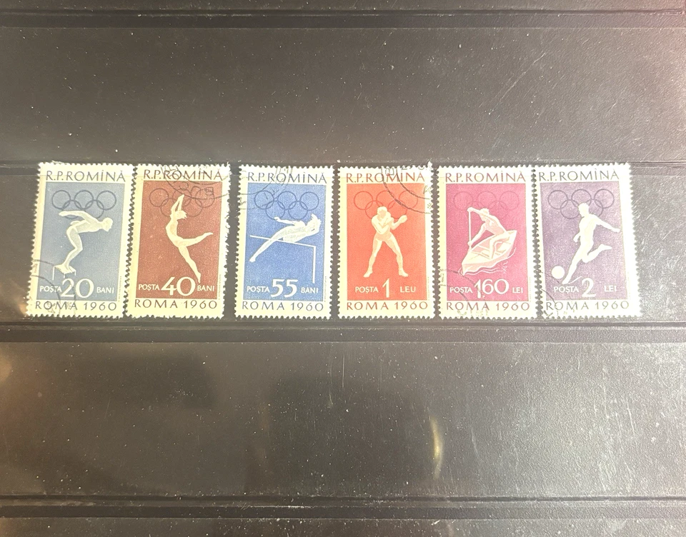 SELLOS OLÍMPICOS DE VERANO DE ROMA RUMANÍA 1960 CTO SC#1331-1336 MHR Foto 1 de 1