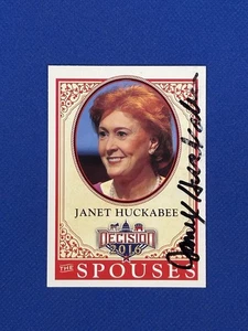 JANET HUCKABEE 2016 Decision Spouses SIGNED AUTOGRAPH Card #56 auto - Picture 1 of 2