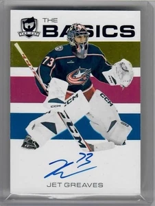 2023-24 Upper Deck The Cup Basics Auto Rookie Jet Greaves #B-GS Columbus Blue - Picture 1 of 2