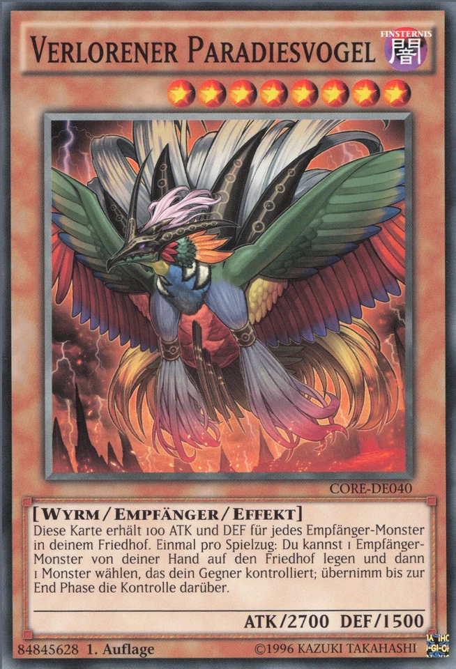 YuGiOh Verlorener Paradiesvogel CORE-DE040 Common NM 1st - Bild 1 von 2