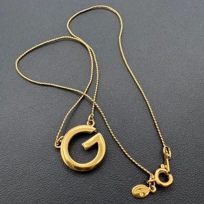 GIVENCHY Collar Vintage Logo G Dorado Auténtico Foto 1 de 4