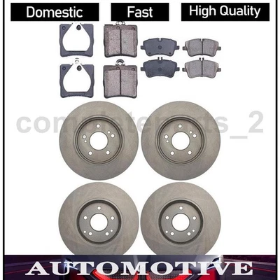Juego de 6 pastillas de freno delanteras traseras rotores de freno para Mercedes-Benz C230 2003 Foto 1 de 4