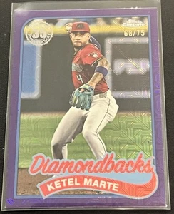 Aggiornamento Topps 2024 Ketel Marte #T89CU-50 rifrattore Mojo cromo viola / 75 dback - Foto 1 di 8