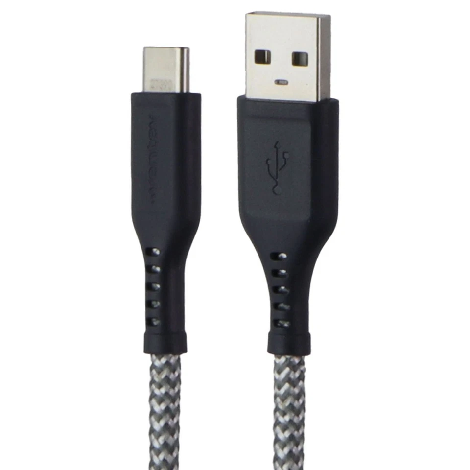 Cable trenzado USB-A a USB-C de alta velocidad Ventev de 6 pies - gris Foto 1 de 1