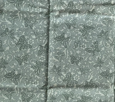 Deco Demure Laura Berringer Green w/ Butterflies Marcus Fabric 23 In x 42 In - Image 1 of 4