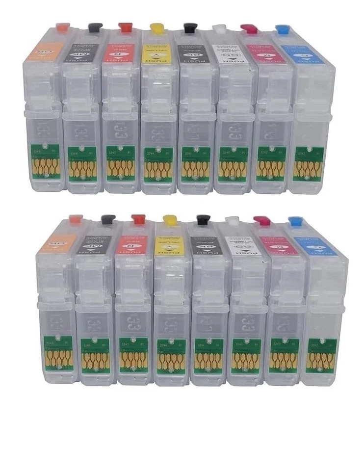 2 sets   Empty T324  Ink Cartridges  for  P400 Printer with ARC reusable  chips - Image 1 of 1