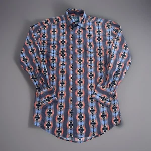 Wrangler Checotah Southwestern Aztec LS Western Pearl Snap Shirt Herren Small - Bild 1 von 6