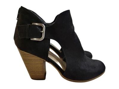 Fergalicious by Fergie Botines Botines 3.5" Tacón Negro Gamuza Mujer Talla 7.5 M Foto 1 de 4