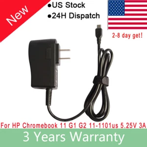 Micro USB AC Wall Power Charger Adapter for HP Chromebook 11-1101us F2J07AA#ABA - Picture 1 of 10