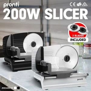 200W Pronti Electric Meat Slicer- Food Cheese Processor Vegetable Kitchen Deli - Picture 1 of 10
