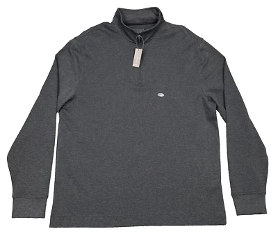 Suéter Van Heusen Para Hombres Grande Gris Oscuro Tejido Calce Clásico 1/4 Cremallera Informal NUEVO Foto 1 de 4