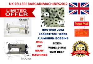 BROTHER JUKI LOCKSTITCH 10PES ALUMINIUM BOBBINS INDUSTRIAL SEWING MACHINE PART  - Picture 1 of 5