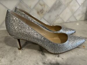 Marc Fisher  metallic glitter pointed toe pumps 8.5 dorsay hight Heels Shoes