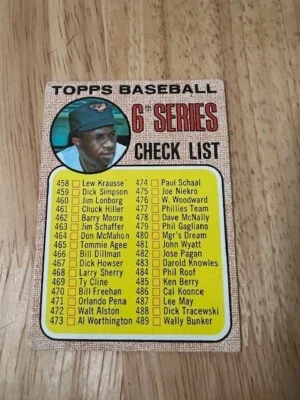 1968 Topps - Frank Robinson #454 6th Series Checklist - Image 1 of 2