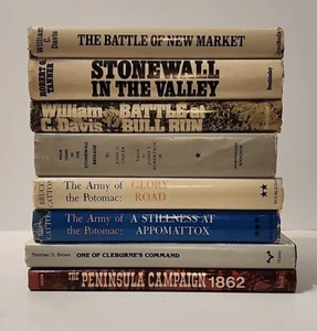 Lot of 8 Vintage CIVIL WAR Hardcover Books STONEWALL Appomattox BULL RUN Catton - Imagen 1 de 6