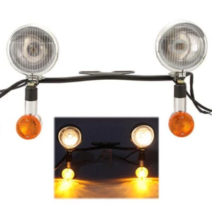 Passing Turn Signal Light Bar Spot Kit For Yamaha V Star XVS 650 950 1100 1300 - Picture 1 of 11