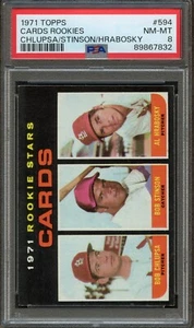 BB - 1971 - Topps - #594 - Cards Rookies - PSA 8 - NM-MT - Picture 1 of 2