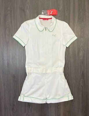 Vintage Y2K 2000’s BNWT Women’s PUMA Romper/Play/Jumpsuit Shorts Zip Tennis - image 1 of 4