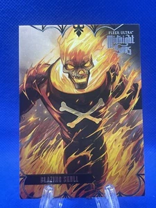 2023 Marvel Fleer Ultra Midnight Sons Silver Base Card #12 Blazing Skull - Picture 1 of 2