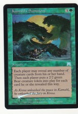 1 x FOIL Kamahl's Summons uncommon sorcery from Onslaught (MTG)